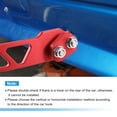 thumbnail image 5 of Universal Car Auto Rear Tow Towing Hook Decor Bumper Trailer Ring Set  Aluminum Alloy Red, 5 of 6