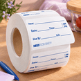 Dissolvable Food Labels, 1x2 Inch 200 Per Roll, Water Soluble Pantry ...