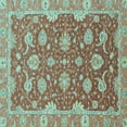thumbnail image 1 of Ahgly Company Indoor Square Oriental Light Blue Traditional Area Rugs, 5' Square, 1 of 4