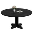 thumbnail image 4 of GloryStar Round Dining Table for 4, 47 Inches Dining Room Table with Wooden Base, Circle Kitchen Dinner Table for Dining Room, Kitchen, Living Room (Table Only), 4 of 7