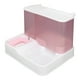 thumbnail image 5 of Dispensador automático de comedero para gatos con ventana de visualización transparente, comedero para perros de gran capacidad, dispensador de agua, color rosa, 5 of 15