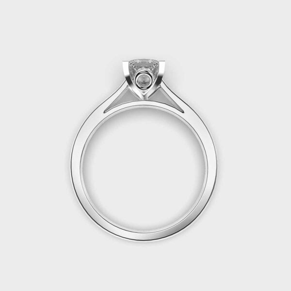 1 Carat Beautiful IGI Certified Lab Grown Diamond Engagement Ring for Women 10K White Gold | Princess Cut Lab Created Solitaire Diamond Rings | Size 7 Diamond-Capitals