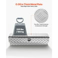 thumbnail image 2 of VEVOR Truck Bed Tool Box, Heavy Duty Aluminum Tool Box with Tread Patterns, Storage Toolbox Chest Organizer with Lock and Key, Ideal for Pickup, Truck Bed, RV, Trailer, 48 x 13.4 x 13 in, Silver, 2 of 9