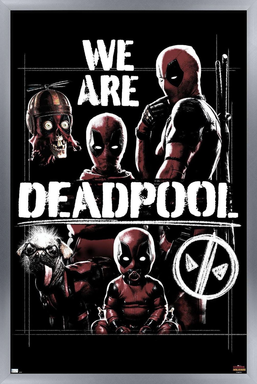 Marvel Deadpool & Wolverine - We Are Deadpool Wall Poster with Magnetic Frame