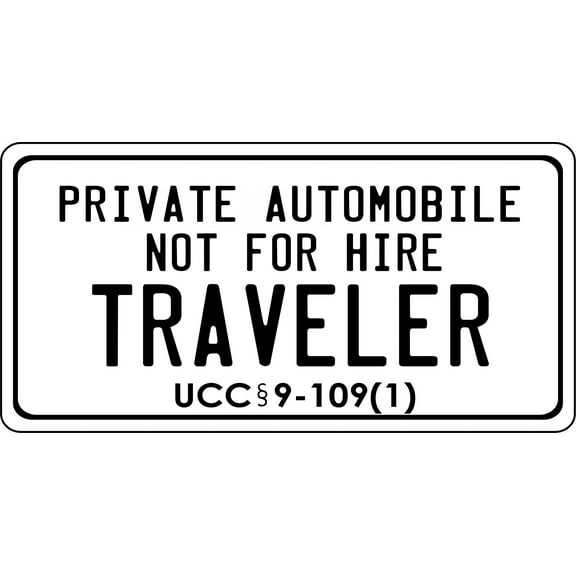 212 Main LPO7933 6 x 12 in. Not for Hire Traveler White Photo License Plate