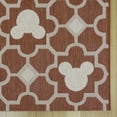 thumbnail image 4 of Disney Outdoor Mickey Trellis Modern/ Contemporary Geometric Red Area Rug, 6x9, 4 of 9