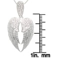 thumbnail image 3 of Jewelry Trends Sterling Silver Pave Cubic Zirconia Angel Wings Pendant on Chain Necklace, 3 of 4