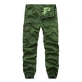 thumbnail image 4 of Blmnix Fishing Pants Men Pants Baggy Travel Pants Cargo Low Rise Bottoms Cropped Taper Green Mens Pants Casual,XL, 4 of 5