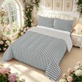 thumbnail image 2 of Manfei Geometric Check Queen Comforter Set,Classic Plaid Comforter Sets Queen,Dark Gray,Light Gray Reversible,3-Piece,1 Comforter and 2 Pillowcases,3-Piece,1 Comforter and 2 Pillowcases, 2 of 7