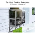 thumbnail image 5 of unipaws Bug Proof Cat Catio, 2 Tiers Window Box Enclosure for Multiple Indoor Cats, 5 of 7