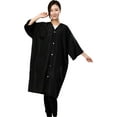 thumbnail image 4 of Perfehair Hair Salon Client Gown Robes Cape for Clients- Kimono Style, 5 Snap Closures, Black, 4 of 7