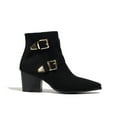 thumbnail image 6 of Mostsola Ankle Boots for Women Pointy Toe Stacked Heel Side Zipper Chelsea Fall Booties, 6 of 9