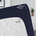 thumbnail image 3 of IR Imperial Rooms 2 Twin Fitted Bed Sheet Deep Pocket Extra Soft Brushed 1800 Series Navy Twin, 3 of 8