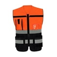 thumbnail image 3 of Chaleco Reflectante de Seguridad Cola Naranja Negro 3XL, 3 of 8