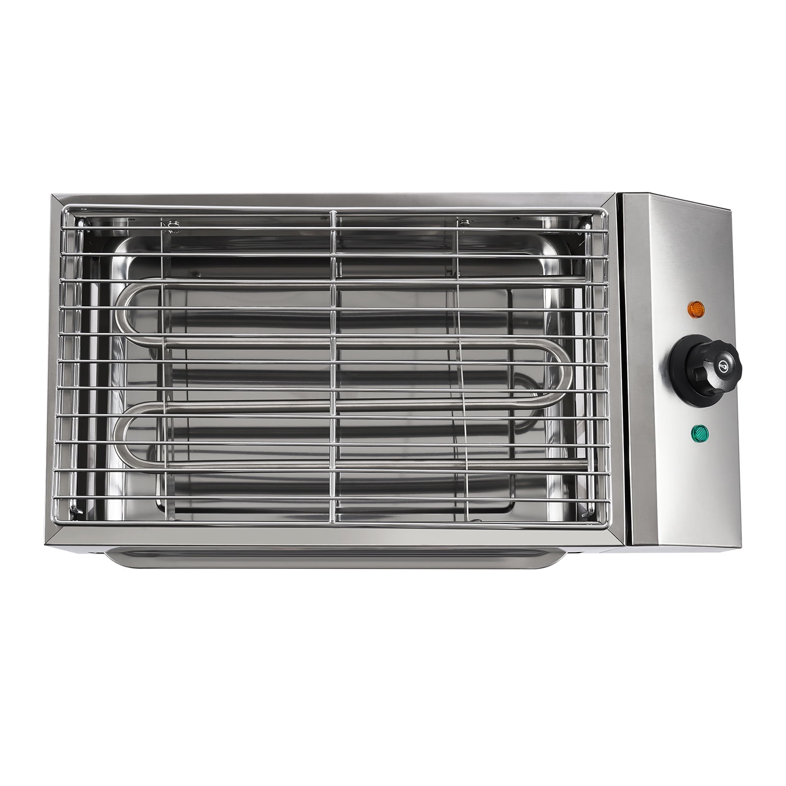 1800W 42*25cm Silver Electric Barbecue Grill Stainless Steel Electric Barbecue Stove with Adjustable Temperature
