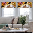 thumbnail image 4 of LALILO Kitchen Curtain Valance Child Pumpkin Children Gift Box Rod Pocket Window Curtain 52"x 18" Set of 2, 4 of 5