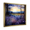thumbnail image 2 of Designart "Lavender Horizon and Countryside Windows I" Farm Framed Wall Art Decor - Country Purple Farm Windows Bedroom Framed Canvas Wall Art, 2 of 6