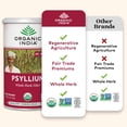 thumbnail image 4 of Suplemento de fibra ORGANIC INDIA en polvo de cáscara de psyllium entera 350 ml, 4 of 6