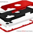 thumbnail image 3 of Dteck for iPhone 16 Plus, 3 in 1 Full Body Rugged Shockproof Slim Hybrid Heavy Duty Hard PC Cover Soft Silicone Rugged Bumper Protective Case, Red, 3 of 5