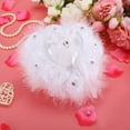 thumbnail image 3 of Almohada para anillo, capullos de flores de rosa, almohada para anillo en forma de corazón, almohada para anillo de rosa, características de vanguardia, 3 of 8