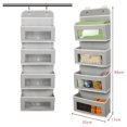 thumbnail image 2 of Over Door Hanging Organizer Fabric Storage Bag with 4 Compartment for Toy Magazine Hat Gray, 2 of 5