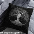 thumbnail image 2 of Homewish Galaxy Starry Stars Fabric by the Yard 1 Yard,Tree Of Life Home Decor Fabric by the Yard,White Black Sewing Fabric For Adults,Super Cozy Room Decor, 2 of 6