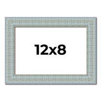 12x8 Frame Blue Teal Distressed Solid Wood Picture Frame | 1.625 Inch Moulding Width | Sonoma Blue