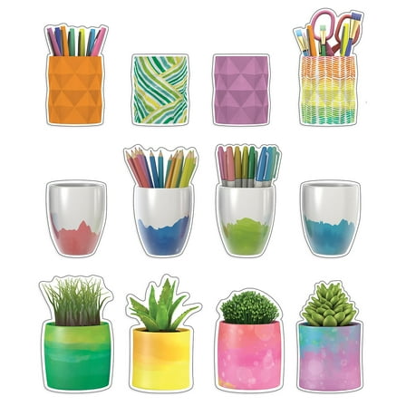 Carson-Dellosa Happily Ever Elementary Creatively Inspired Planters & Cups Cutouts (120649)