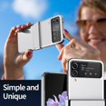 thumbnail image 3 of for Samsung Galaxy Z Flip 4 Case,Slim Thin Lightweight Non-Slip Leather Back Electroplated Frame Shockproof Protective Phone Case with Hinge Protection for Samsung Galaxy Z Flip 4 5G (White), 3 of 14