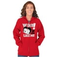 thumbnail image 4 of Betty Boop Wink if You Life Me Zip Hoodie Sweatshirt Women Brisco Brands M, 4 of 6