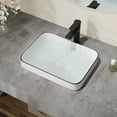 thumbnail image 3 of Deervalley Liberty 16'' X 12'' Drop-In Bathroom Sink Semi-Recessed Vessel Sink Rectangular Above Counter Basin DV-1V0347, 3 of 12