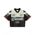 thumbnail image 3 of Traje de entrenamiento de fútbol clásico INS High Street Harajuku, camiseta de empalme, letras góticas retro Y2k, camiseta de malla transpirable, 3 of 4