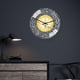 thumbnail image 3 of Reloj de pared islámico acrílico, de cuarzo musulmán, silencioso, para el hogar, dormitorio u oficina. Plata Dorada, 3 of 7