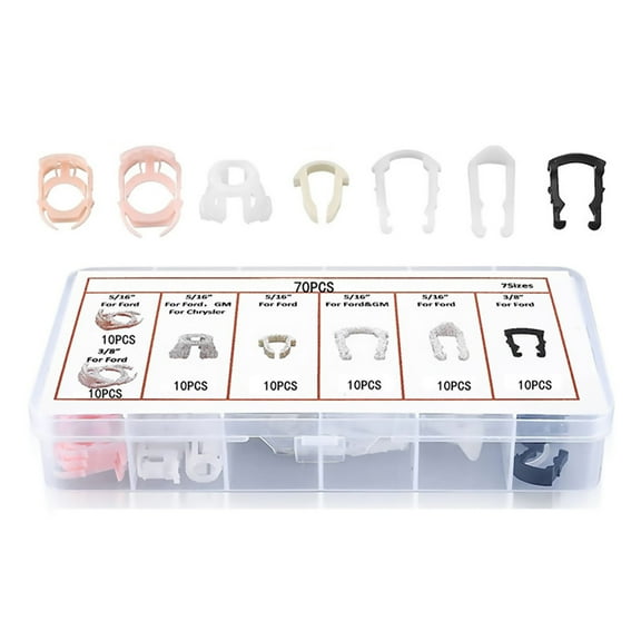 70x Practical Nylon Fuel Line Clips for Ford Vehicles Environmentally Friendly Retainers Replacement Parts