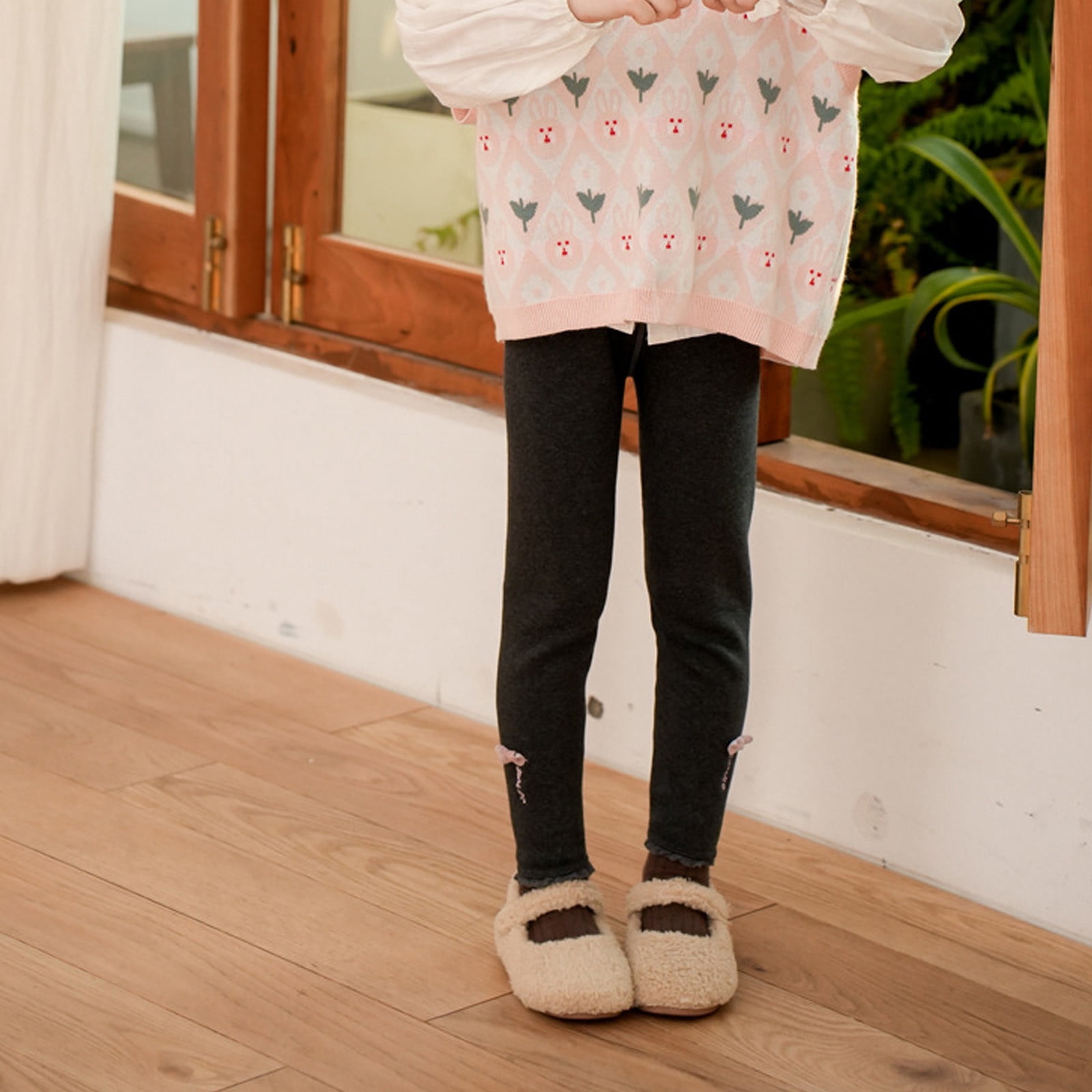 Childrens fleece lined leggings deals