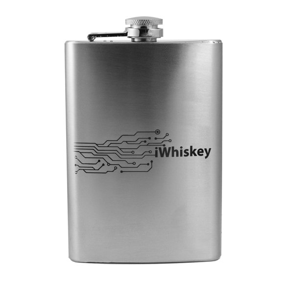 8oz iWhiskey Flask L1 Silly Computer Novelty