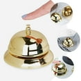 thumbnail image 3 of Service Bell Call Bell Metal Desk Dinner Bell Big Button Training Bell For Kitchen Restaurant Bar Hotels Schools Restaurants Reception Areas Golden, 3 of 6