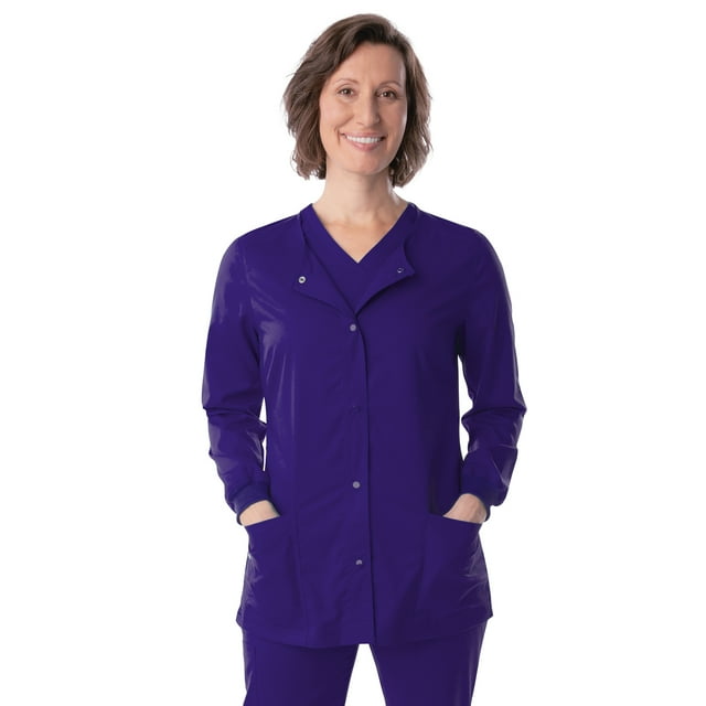 Landau Veste Médicale ProFlex pour Femmes : Coupe Moderne, Extensible, Col Rond à Boutons Pression 3038