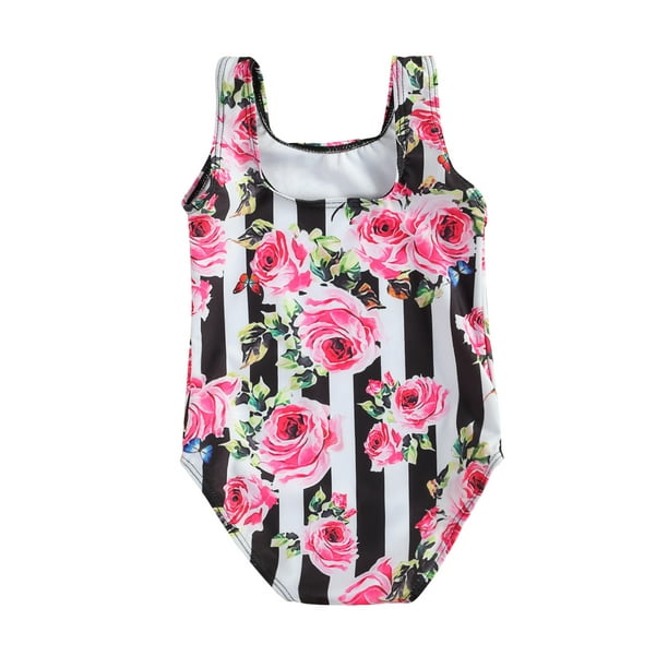 Nituyy Nituyy Baby Girls Ruffles Bathing Suit OnePiece Print Swimsuit Bikinis Beachwear