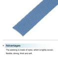 thumbnail image 3 of Uxcell Nylon Webbing Strap Flat 3/8" 50 Yards for DIY Luggage rack Diamond Blue, 3 of 7