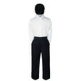 thumbnail image 4 of 3pc Baby Toddler Boys Kids Navy Black White Pants Hat Formal Uniform Suits S-7, 4 of 8