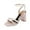 Pink, variant on XYD Women Bridal Pearl Strappy Square Open Toe Sandals Block High Heels Buckle Ankle Strap Pumps Dress Prom Cocktail Shoes Size 7 Red
