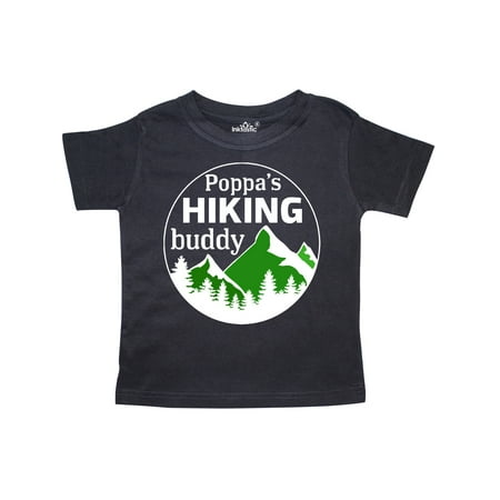 

Inktastic Poppa s Hiking Buddy with Mountains and Trees Gift Toddler Boy or Toddler Girl T-Shirt