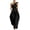 Black, variant on Women's Wide Leg Jumpsuit Tie One Shoulder Sleeveless Jumpsuits Belt Cinched Waist Summer Party Holiday Rompers with Pockets Western Bohemian