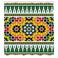 thumbnail image 3 of Ambesonne Eastern Shower Curtain, Vibrant Pattern, 69"Wx84"L, Green Yellow, 3 of 5