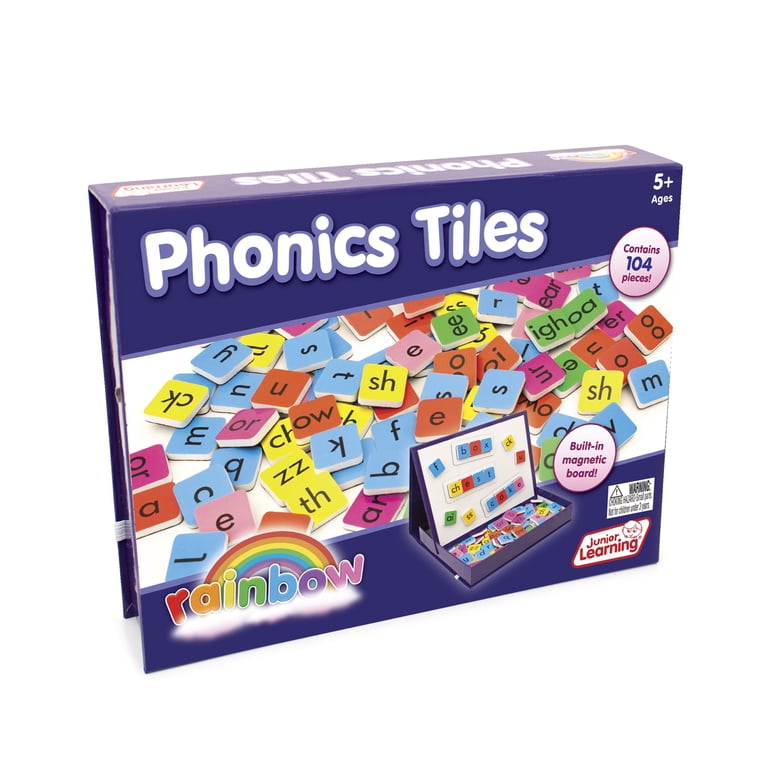 Junior Learning Rainbow Phonics Tiles Set, 90 Tiles, Ages 5-9