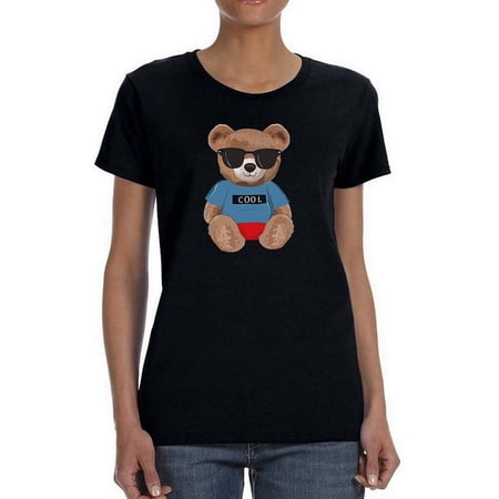 Fashion Bear Cool Boy T-Shirt Women -Image by Shutterstock Female Large