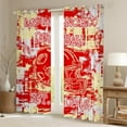 thumbnail image 2 of Erosebridal American Football 30%-50% Room Darkening 30%-50% Blackout Curtain San Francisco Curtains for Bedroom Living Room (2 Panels, 38 x 45 Inch) Football City 30%-50% Blackout Curtains, 2 of 5