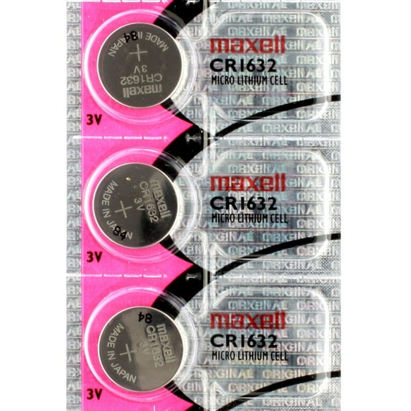 3 x Maxell CR1632 Batteries, Lithium Battery 1632