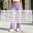 thumbnail image 3 of Ovbmpzd Purple Yoga Pants Womens Petite Ladies Wide-Leg Leggings High Waist Casual Long Leggings,M, 3 of 6